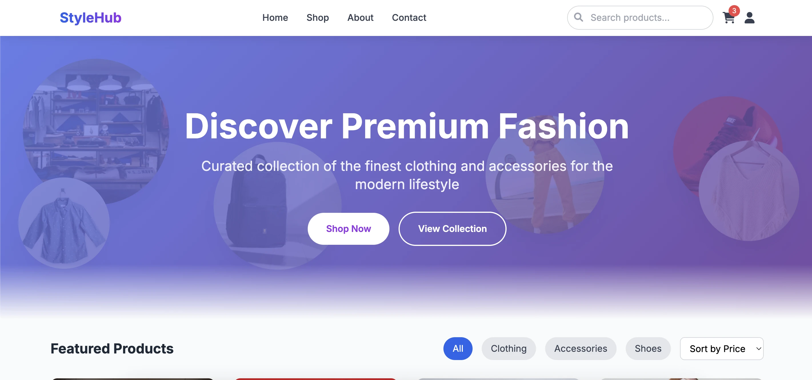 Doxelio StyleHub Online Store - E-commerce Web Development